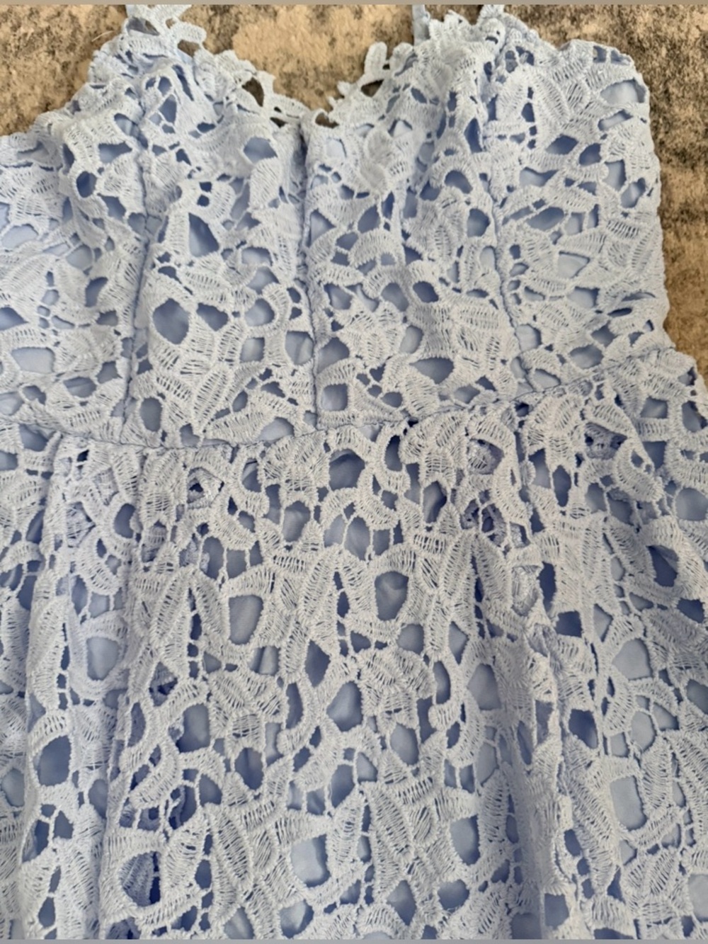 Astr Light Blue Lace Midi Dress - Picture 7 of 15